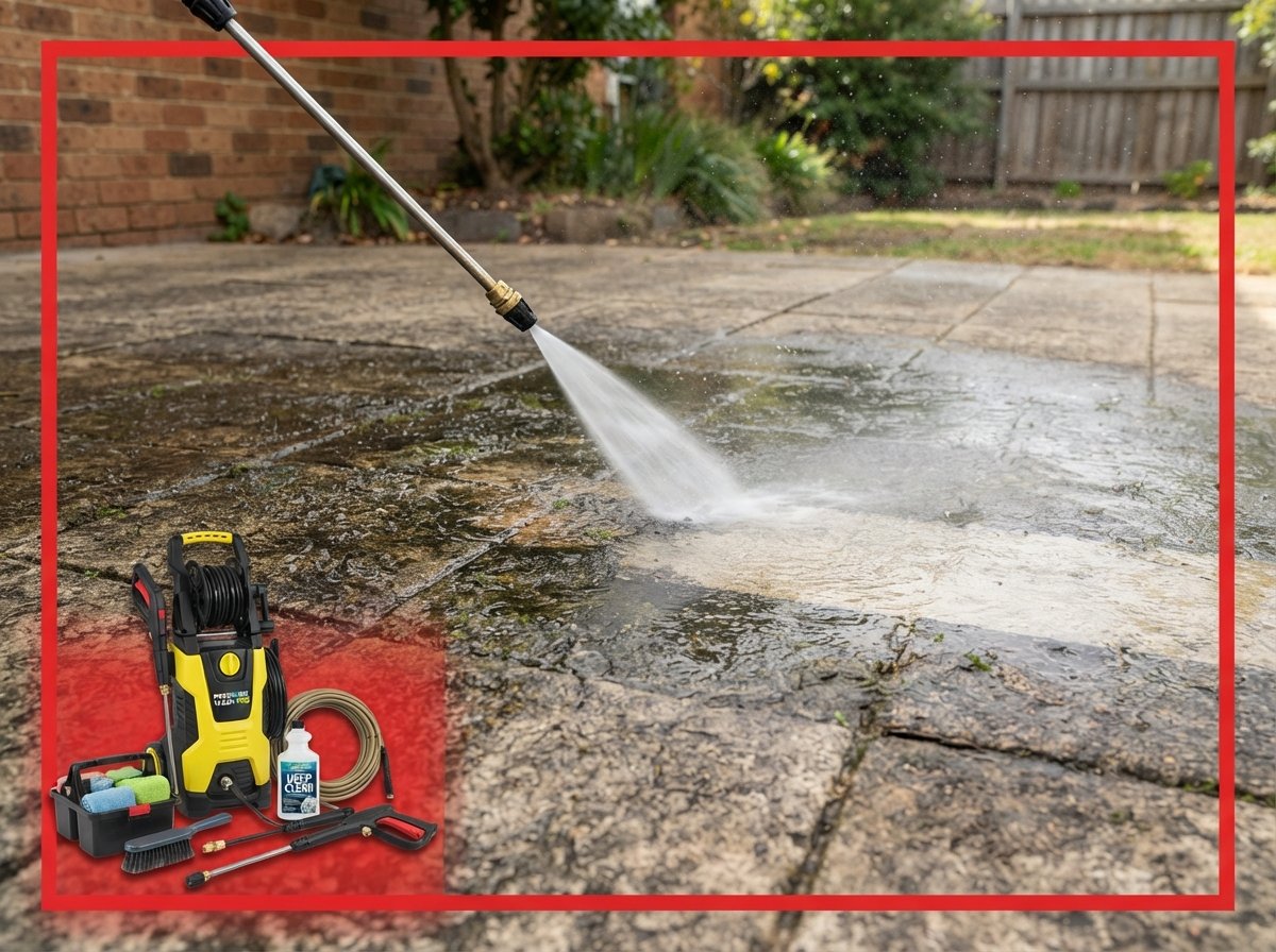Pressure washing service for driveways and facades in Melbourne